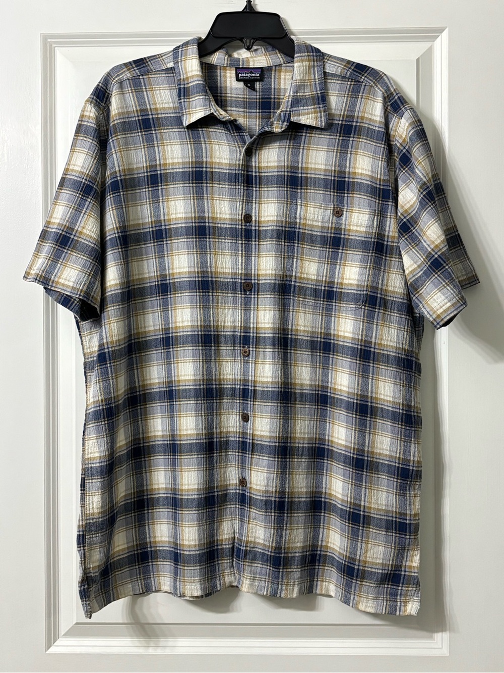 Patagonia Organic Cotton Short Sleeve Button Down size XL